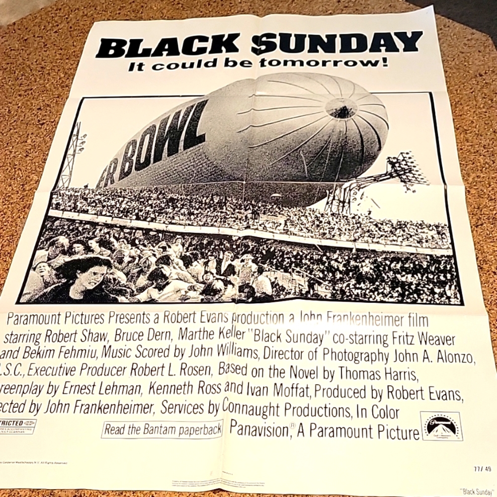 BLACK SUNDAY Movie Poster Vintage